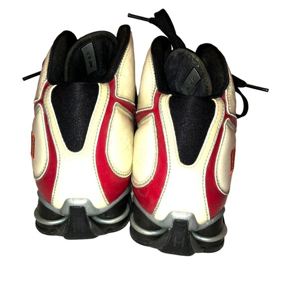 NIKE SHOES SHOX ELITE FLIGHT SIZE 7.5 RED WHITE 352335-991 BASKETBALL MENS - Picture 8 of 9